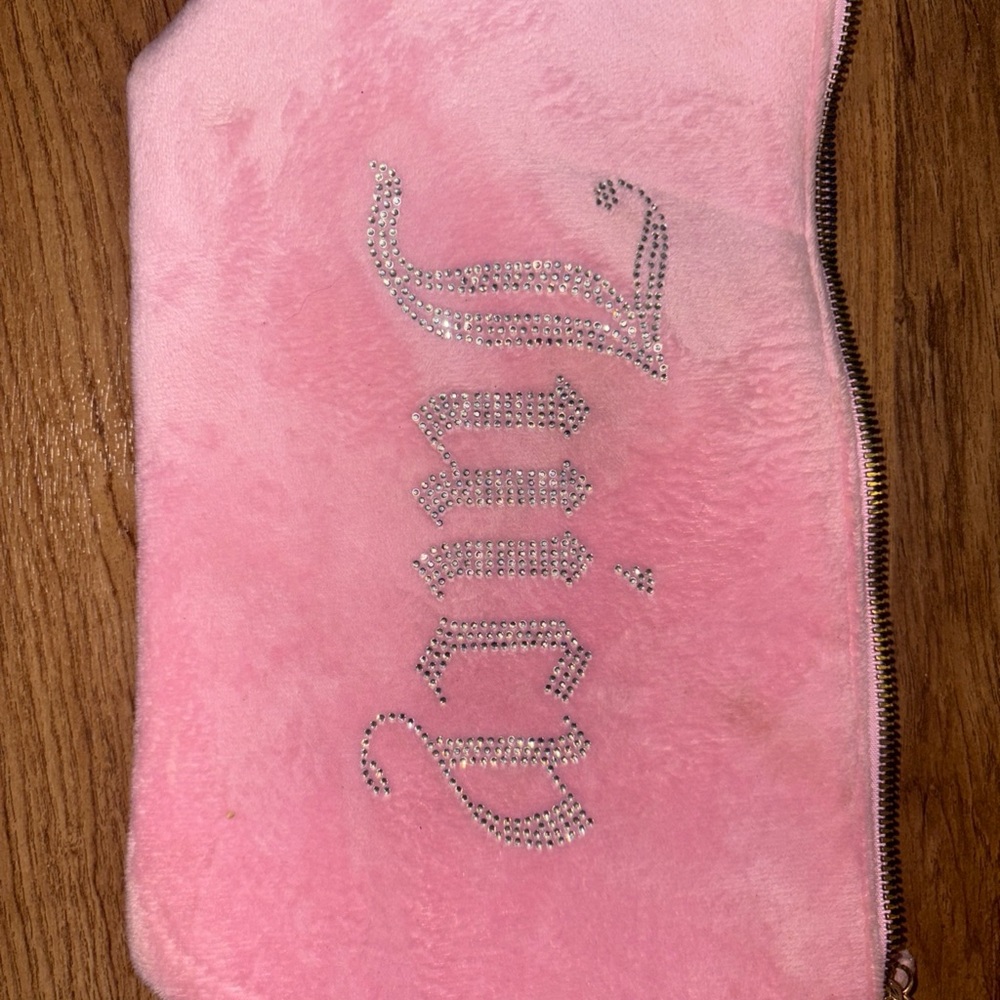 Juicy Couture Pink Logo Cosmetic Pouch
